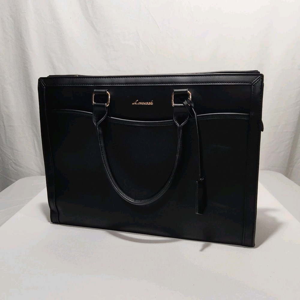LOVEVOOK Laptop Tote Bag for Women 15.6 Inch Waterproof PU Leather Computer Bags